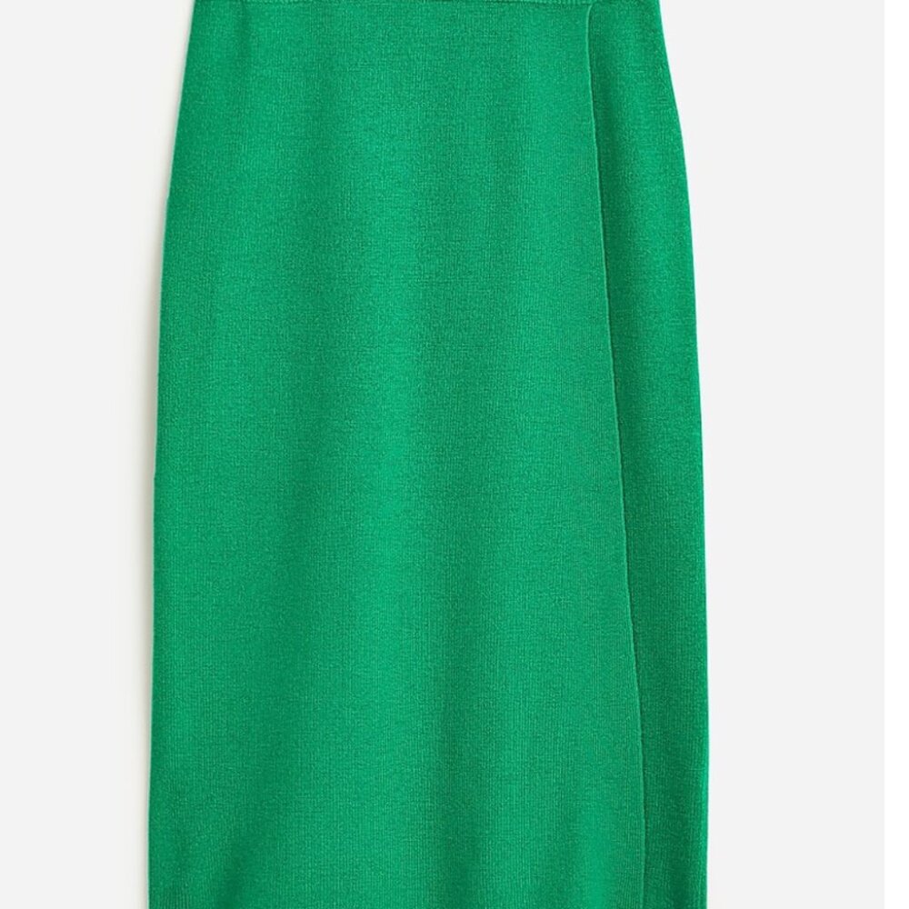 J.Crew Wrap Sweater Skirt Green M